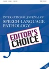 International Journal of Speech Language Pathology cover image.