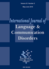 International Journal of Language and Communication Disorders cover image.