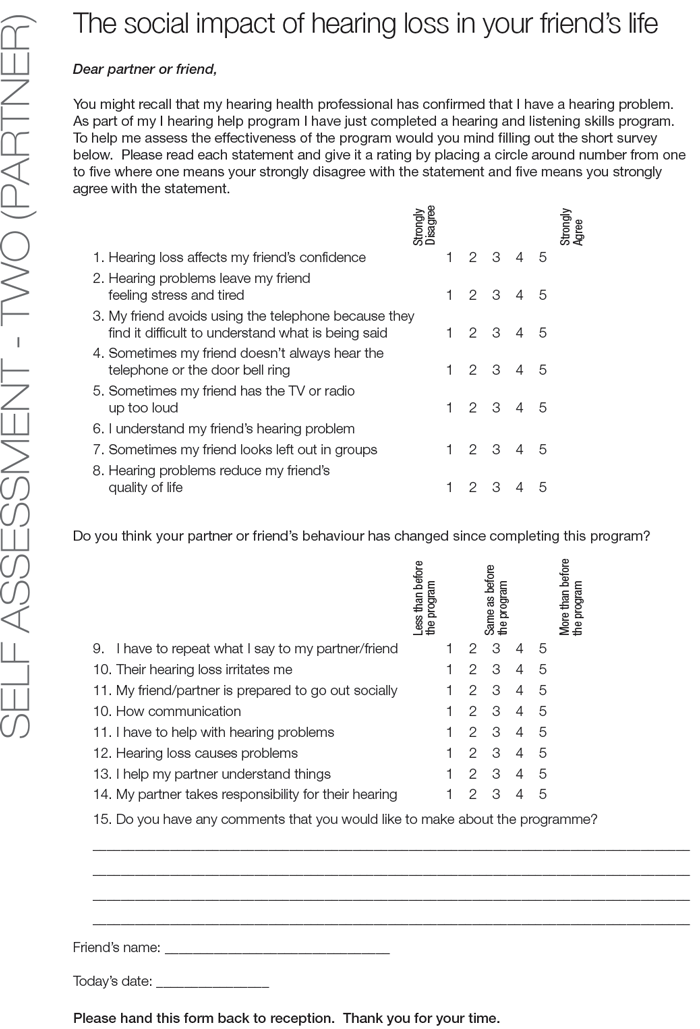 Measuring client-centred outcomes in audiology: towards a parsimonious ...